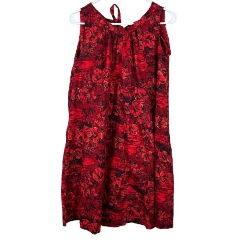 VTG 60’s Made in Hawaii Floral Island Muumuu Dress Sz XS Aloha